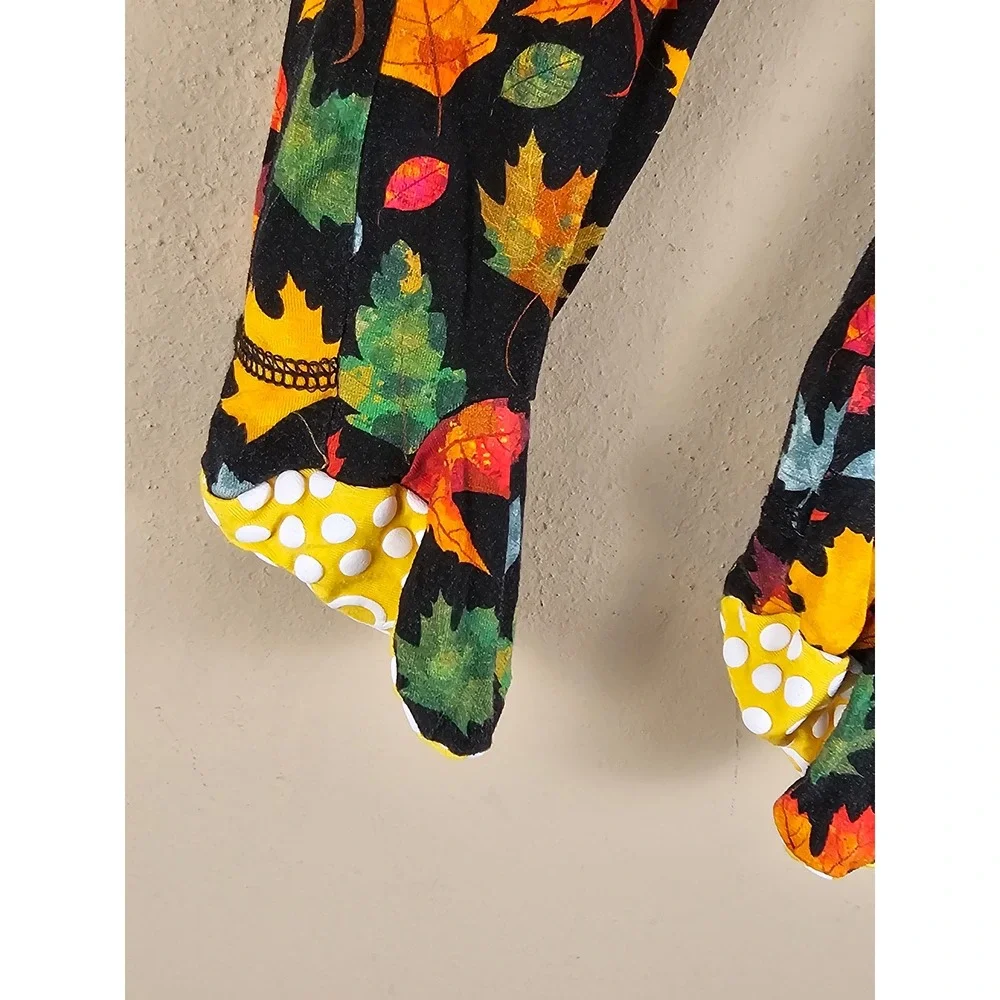 Little Bum Bums & Rose's Girls Bamboo Fall Leaf Sleeper Romper 9-12 Months